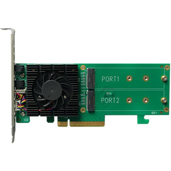 HighPoint PCIe 3.0 x8 2-Channel M.2 NVMe Bootable RAID Controller 5